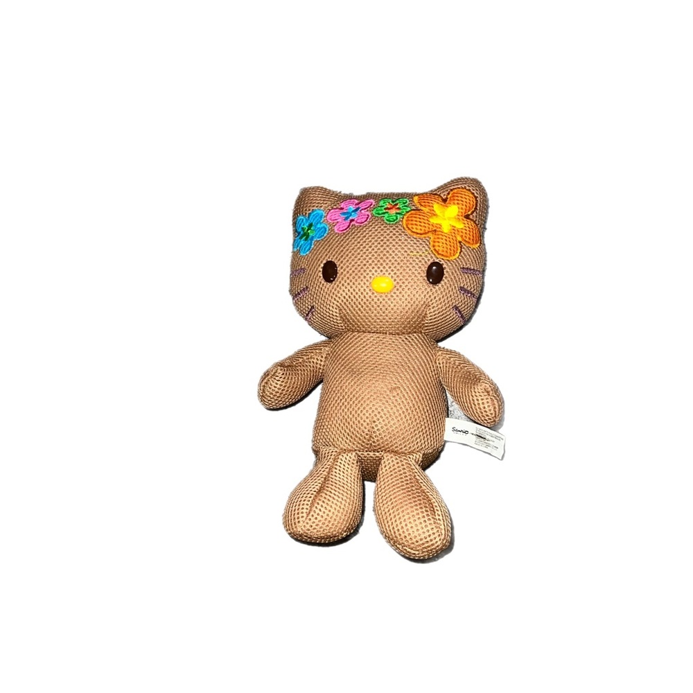 10” Brown Mesh Hawaiian Hello Kitty Plush